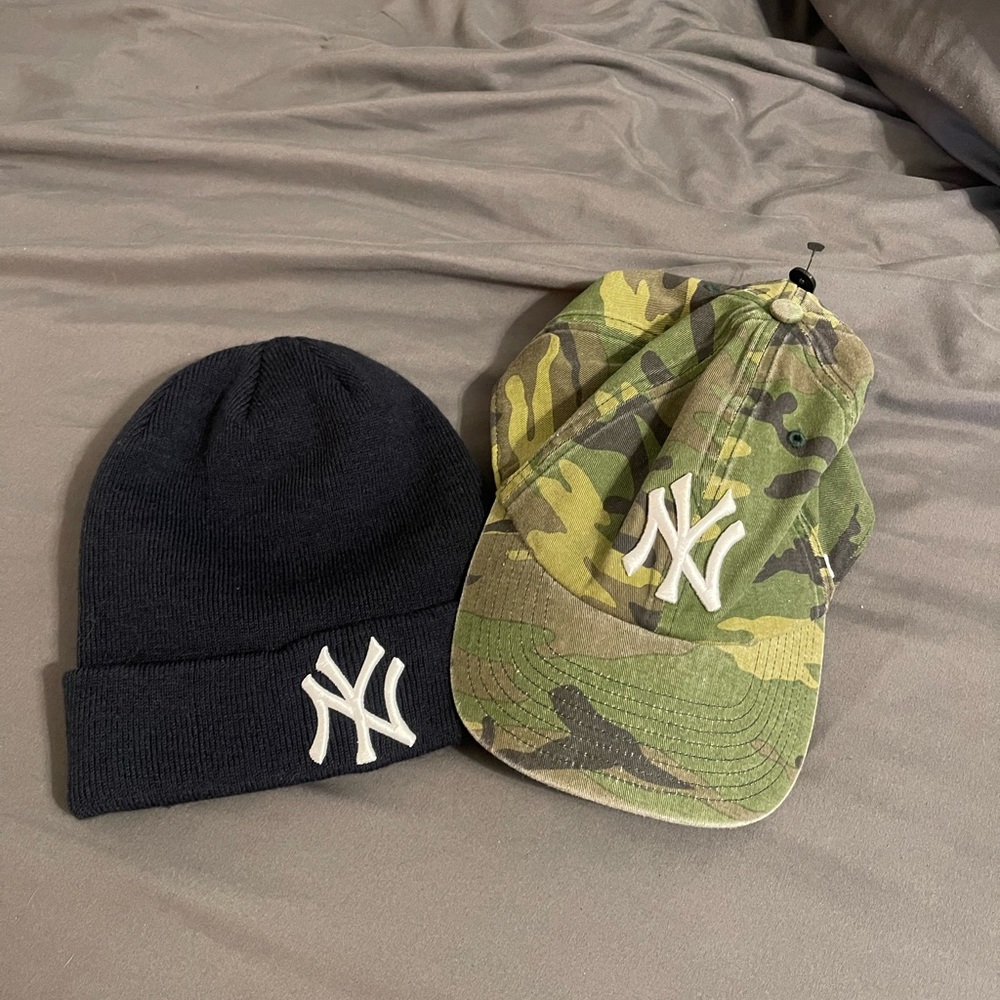Black and Green Baseball Caps with NY Logo